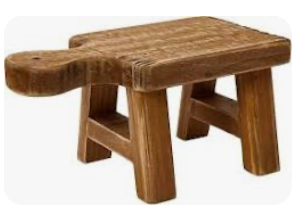 Rectangle Wood Pedestal w/Handle