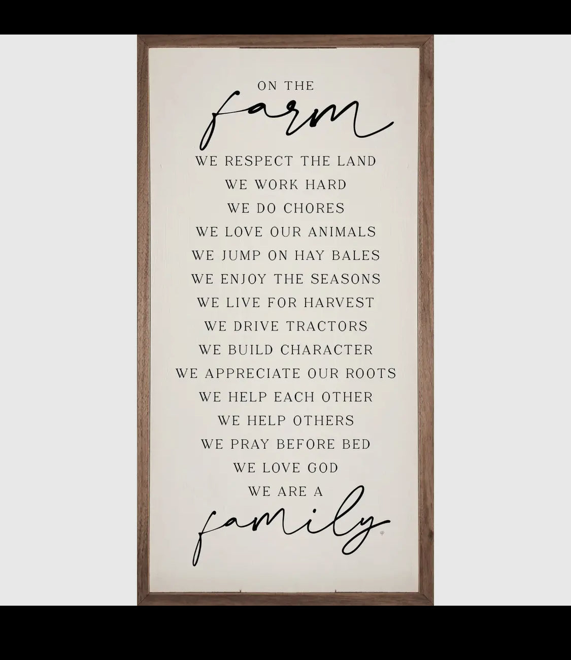 On The Farm We Are Family Sign