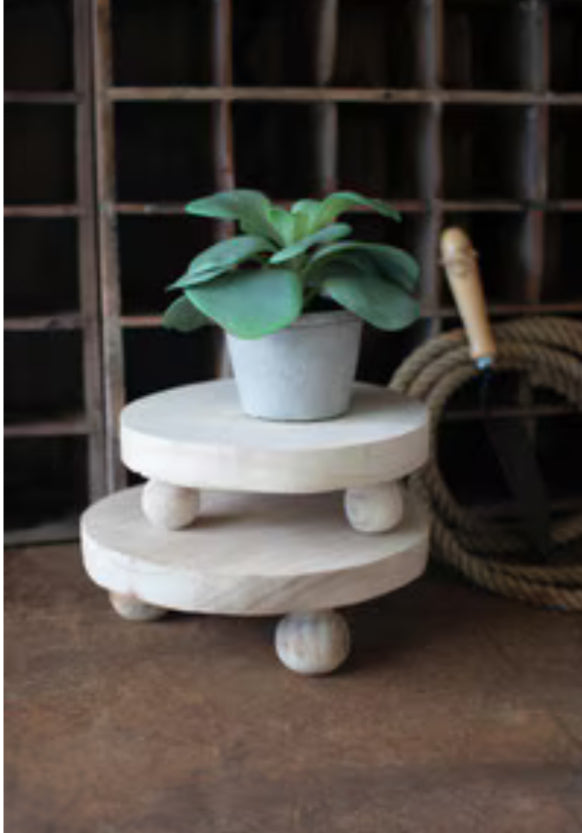 Wood Riser w/Ball Feet-Lg