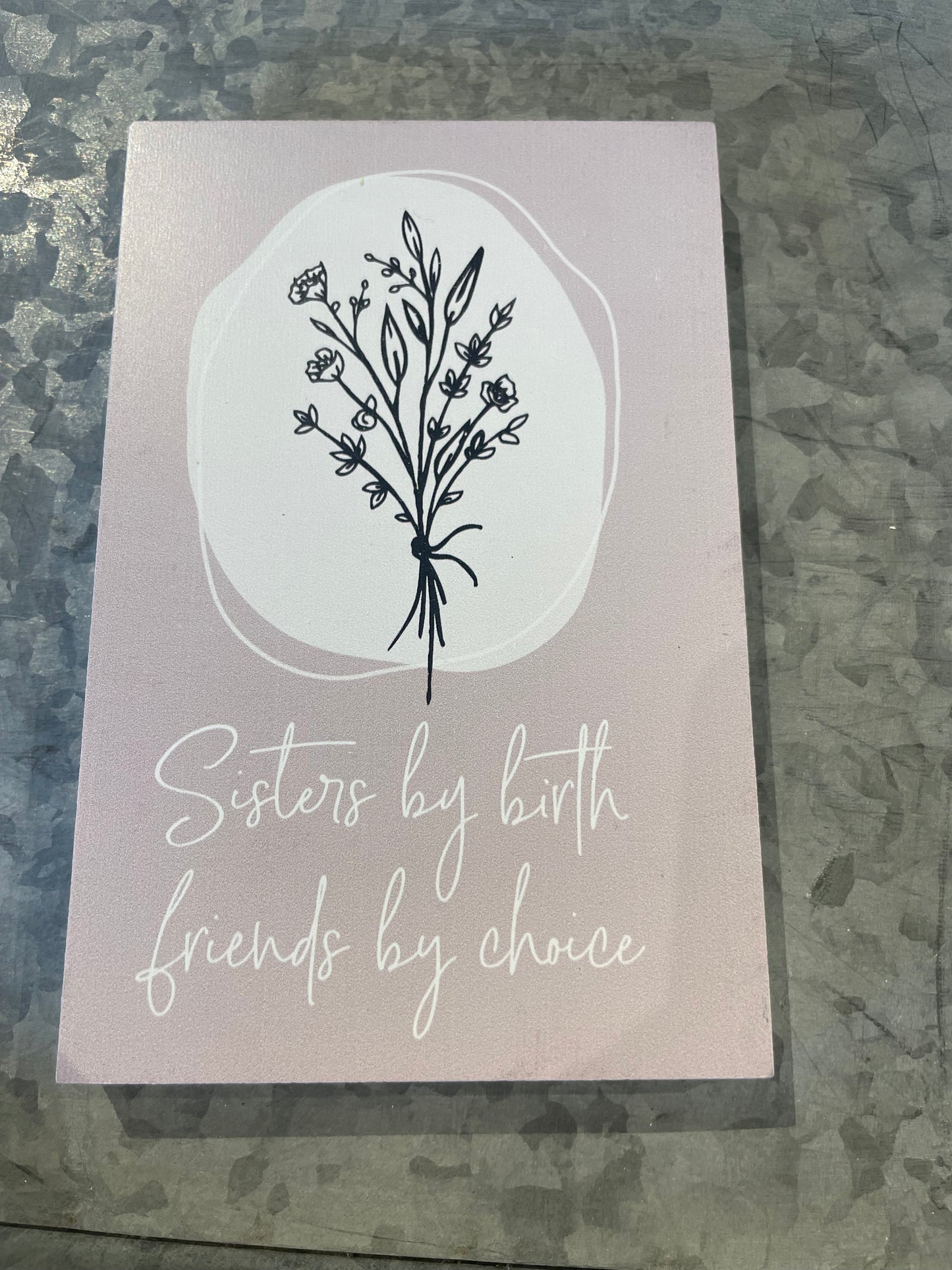 Sisters by birth Keepsake Card