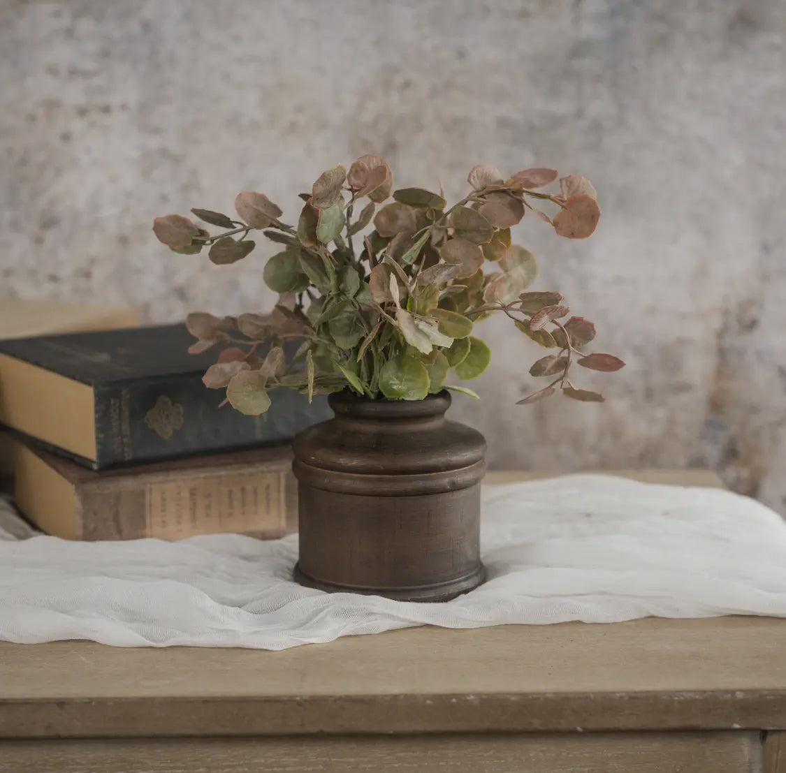 3.75” Dark Wood Bud Vase