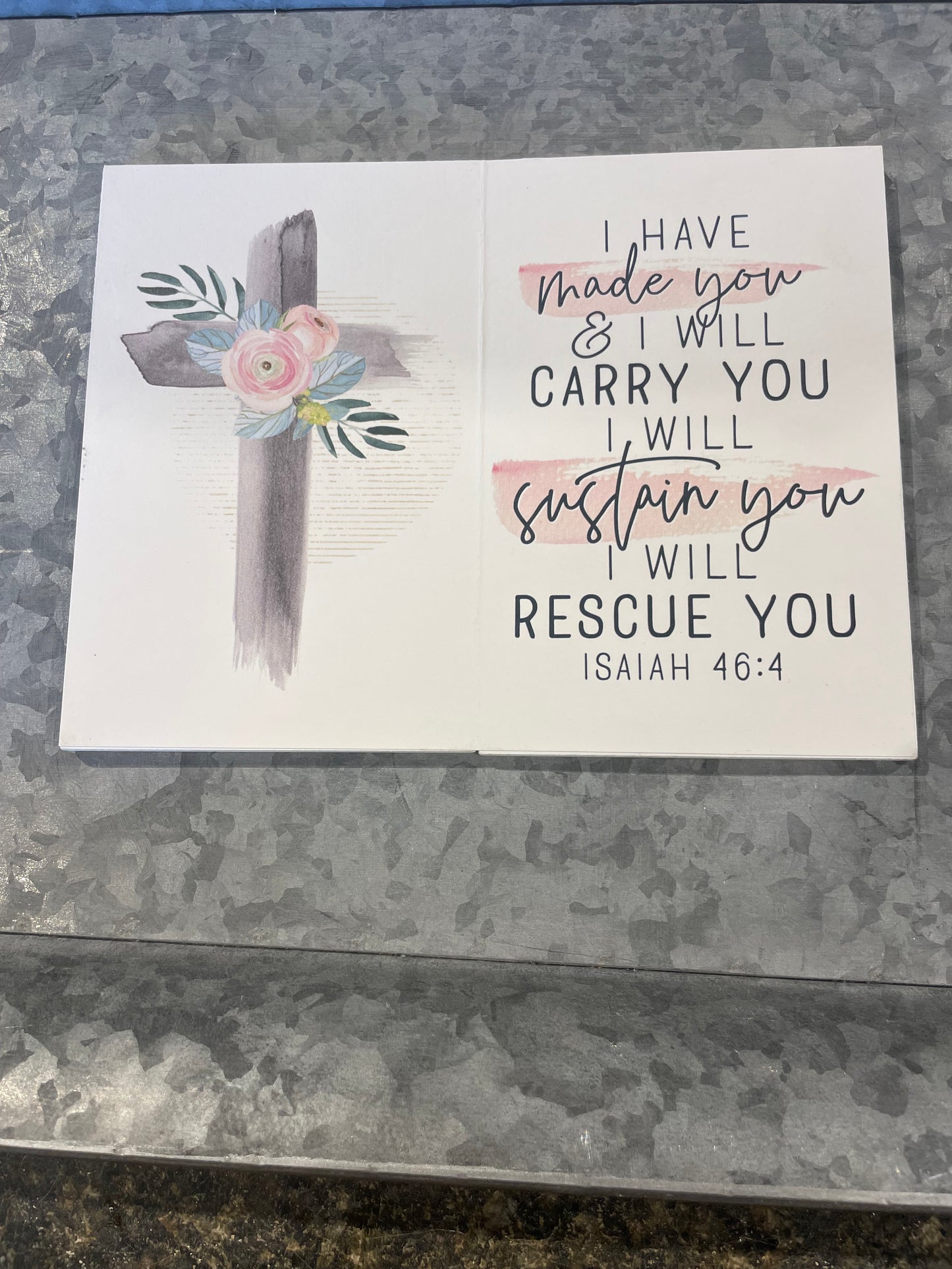 I will sustain you Keepsake Card