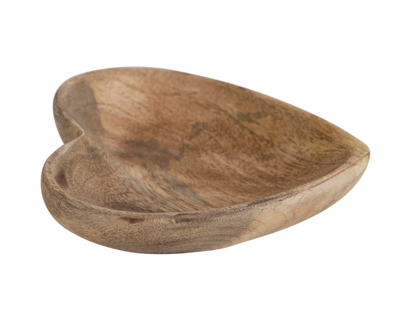Mango Wood Heart Shaped Dish