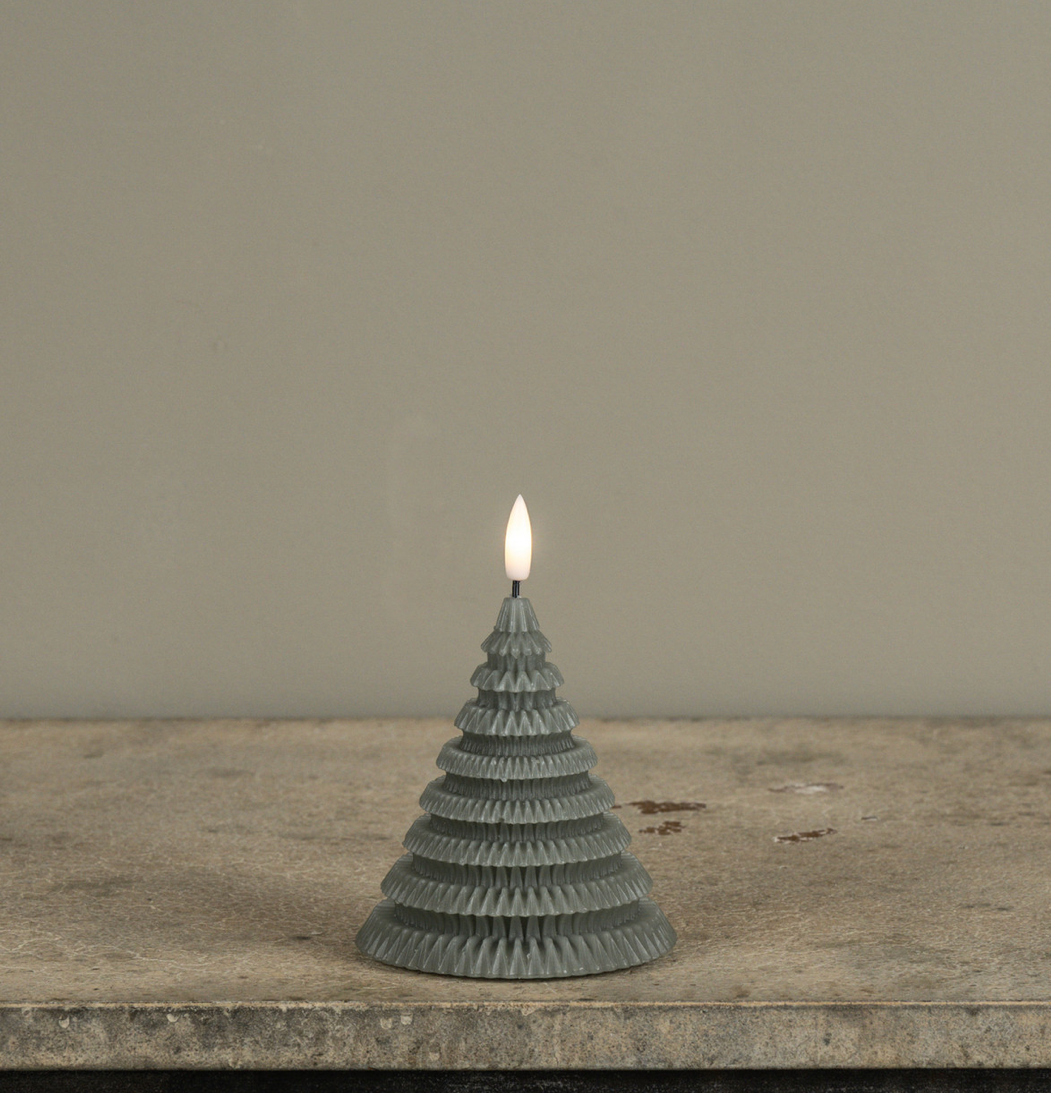 4.75” Green 3D Flame Layered Candle