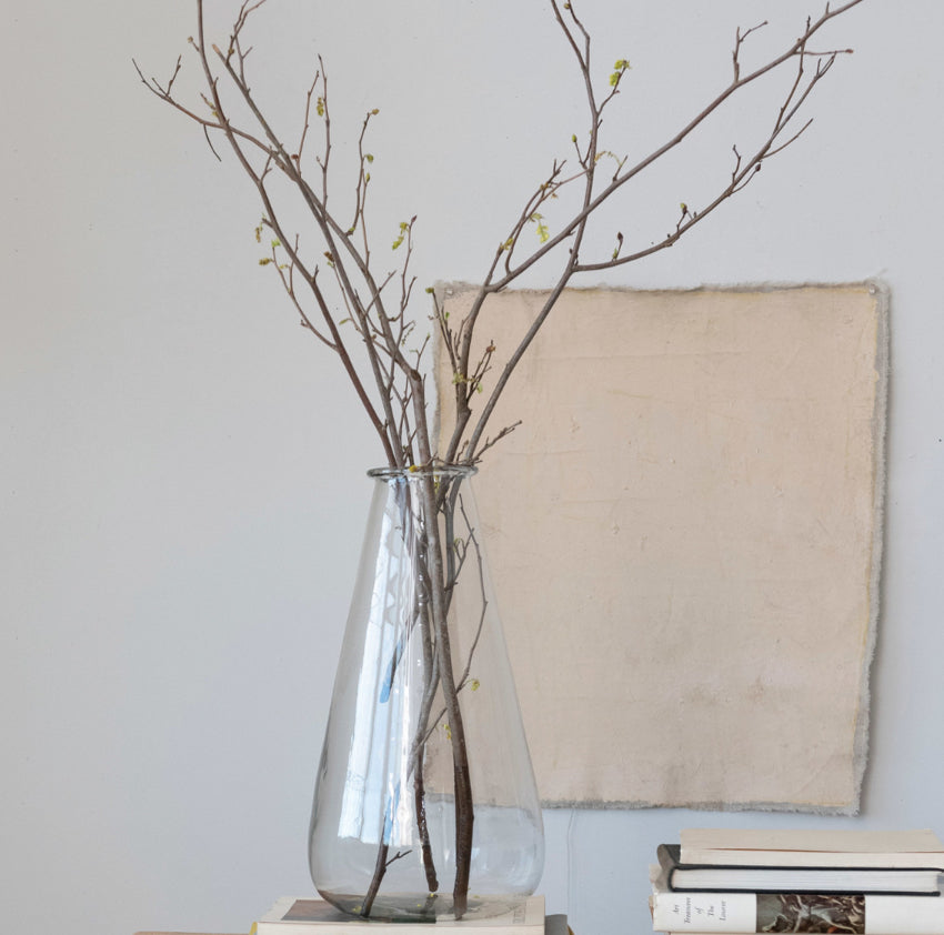 Hand-Blown Vintage Reproduction Glass Vase