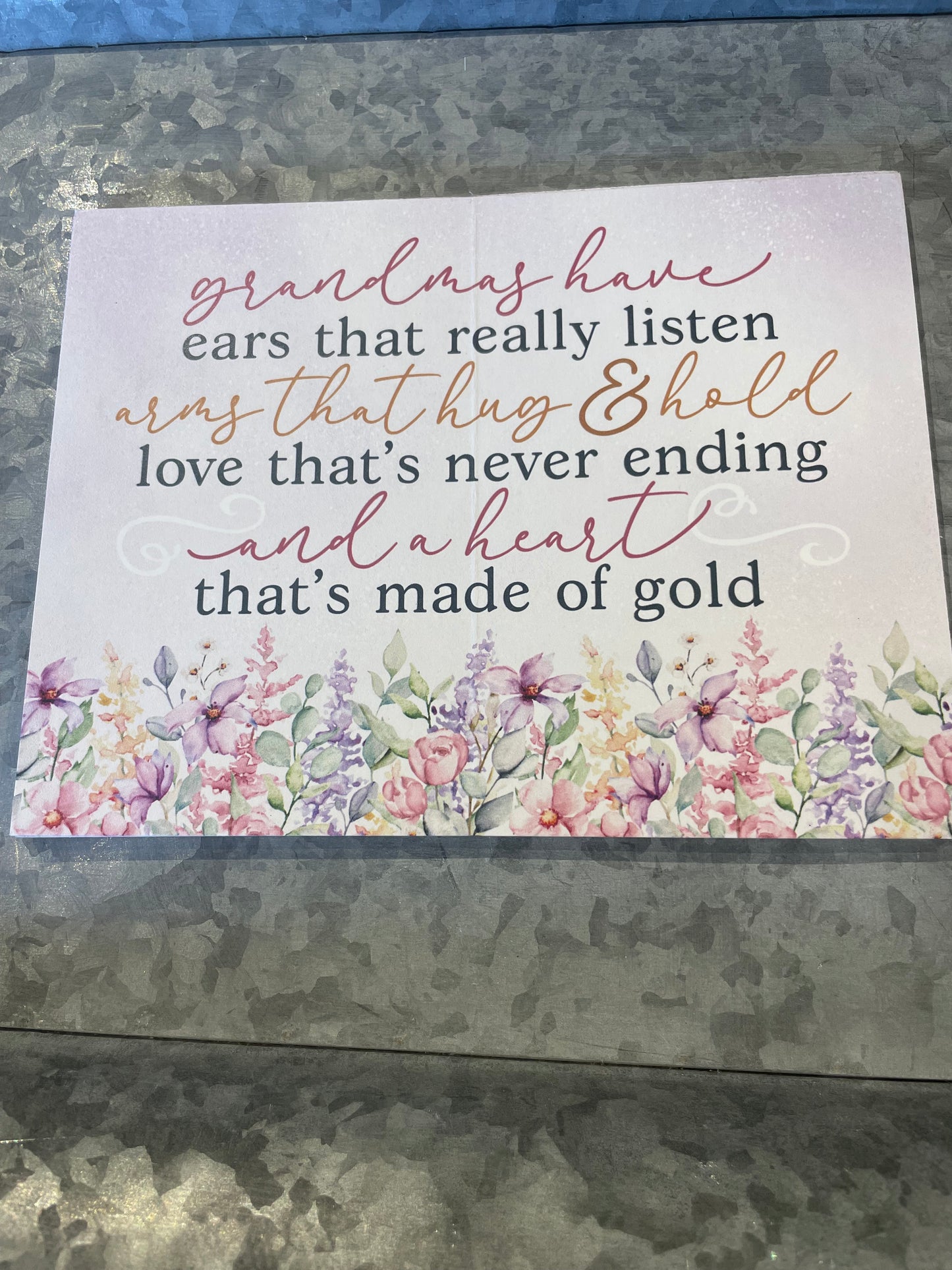 A Heart of Gold Keepsake Card-Grandmother