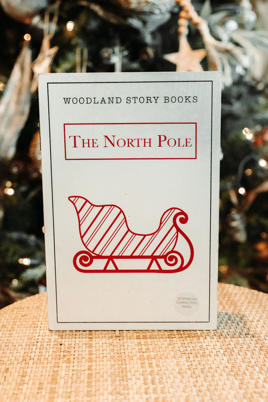 “The North Pole” Wood Storybook