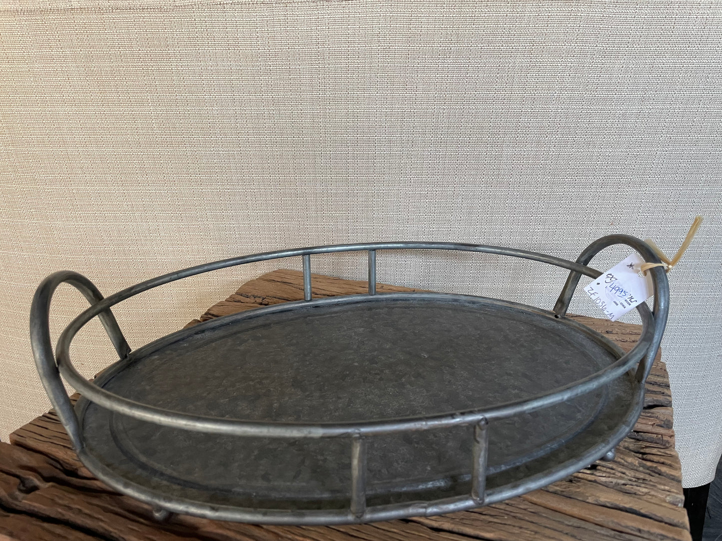 Galvanized Oval Metal Tray