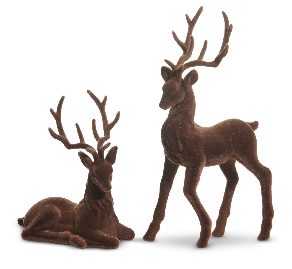 15” Brown Flocked Deer
