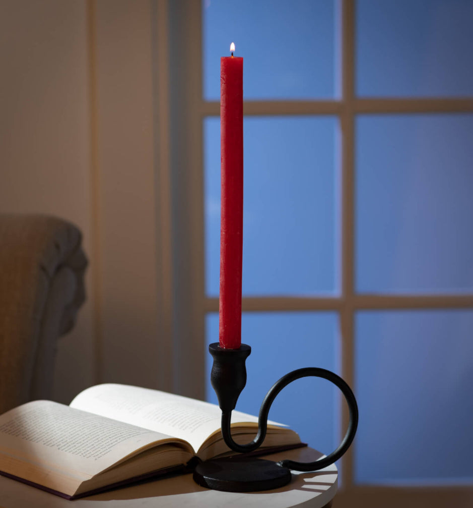 Cranberry Taper Candle