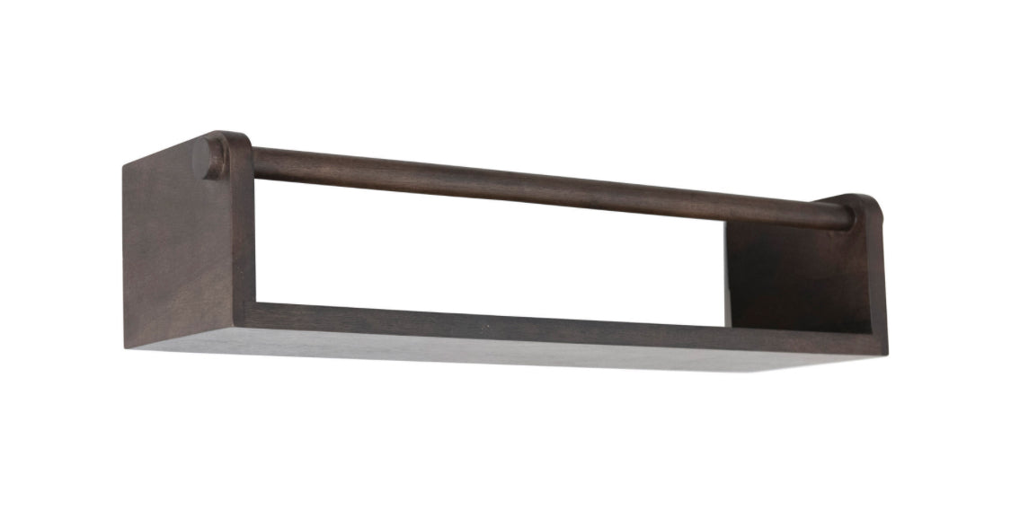 Mango Wood Wall Shelf w/Rod