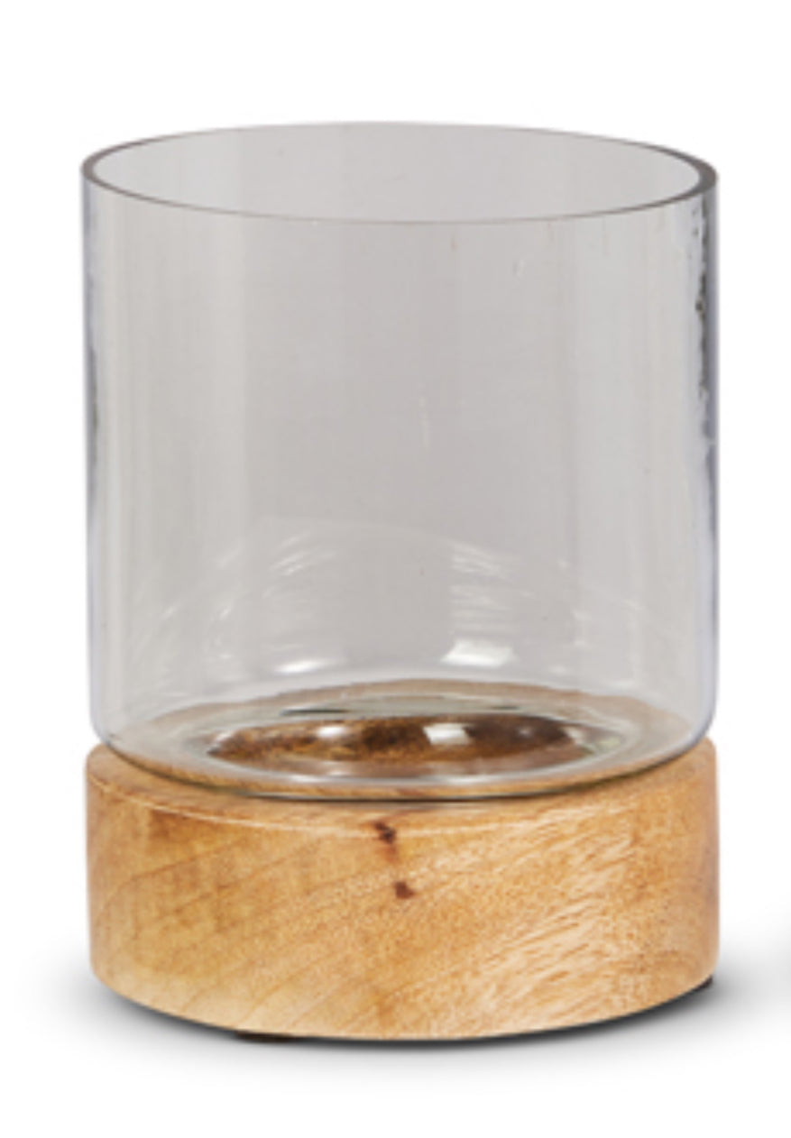 5” Wooden Base Hurricane