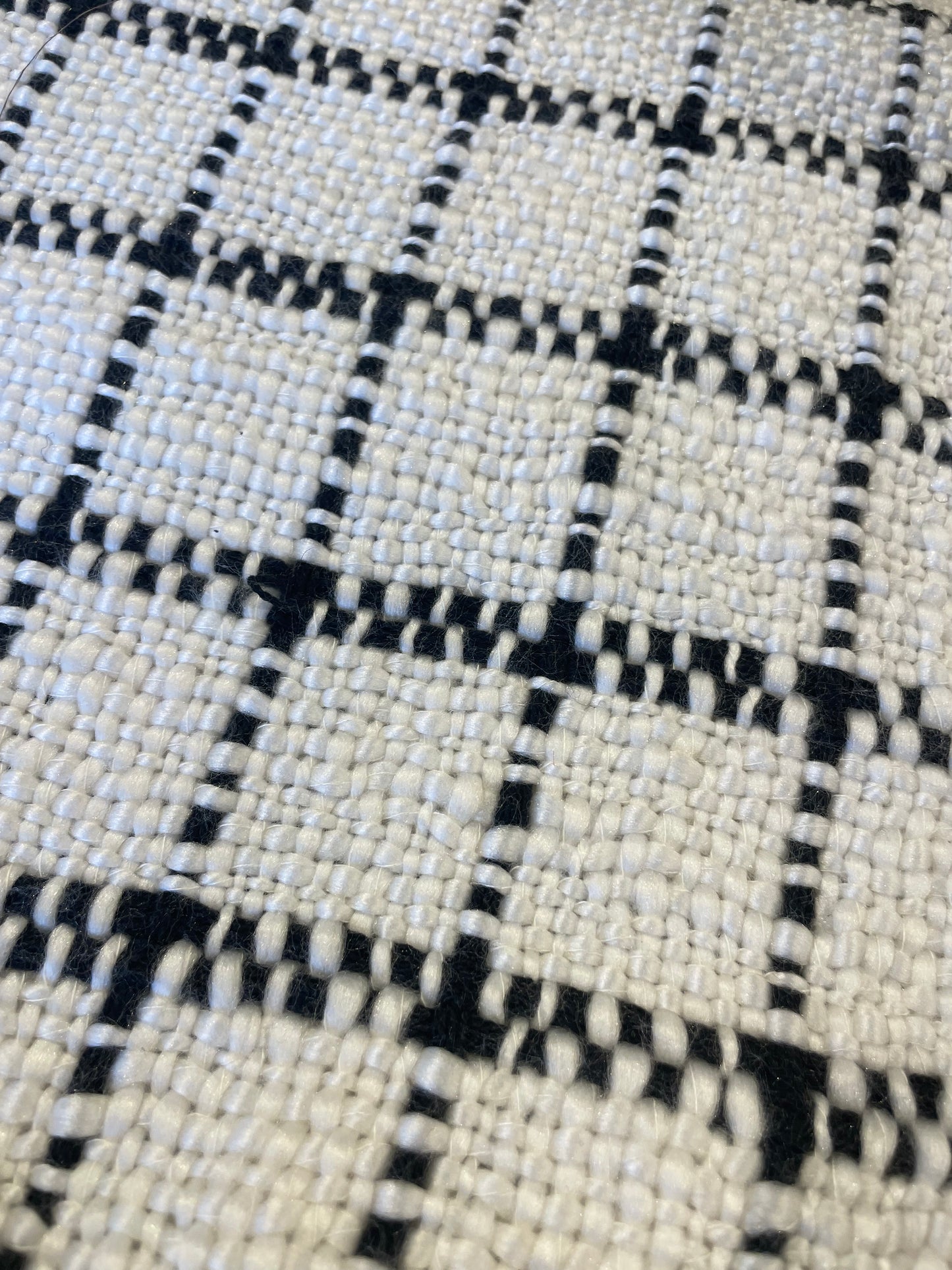 Black/White Checkered Throw