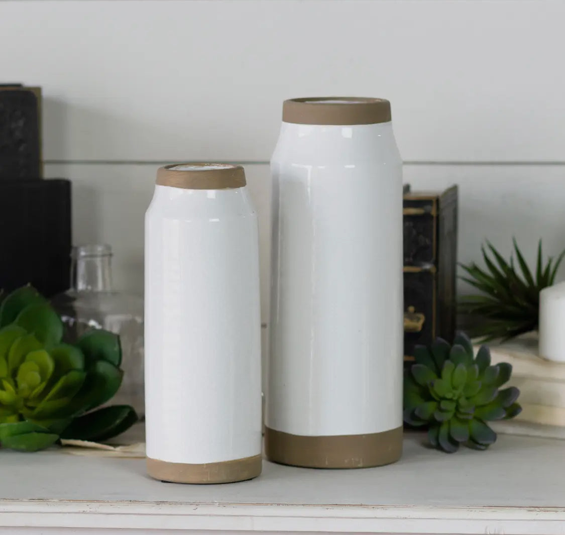 White/Natural Vase-Sm