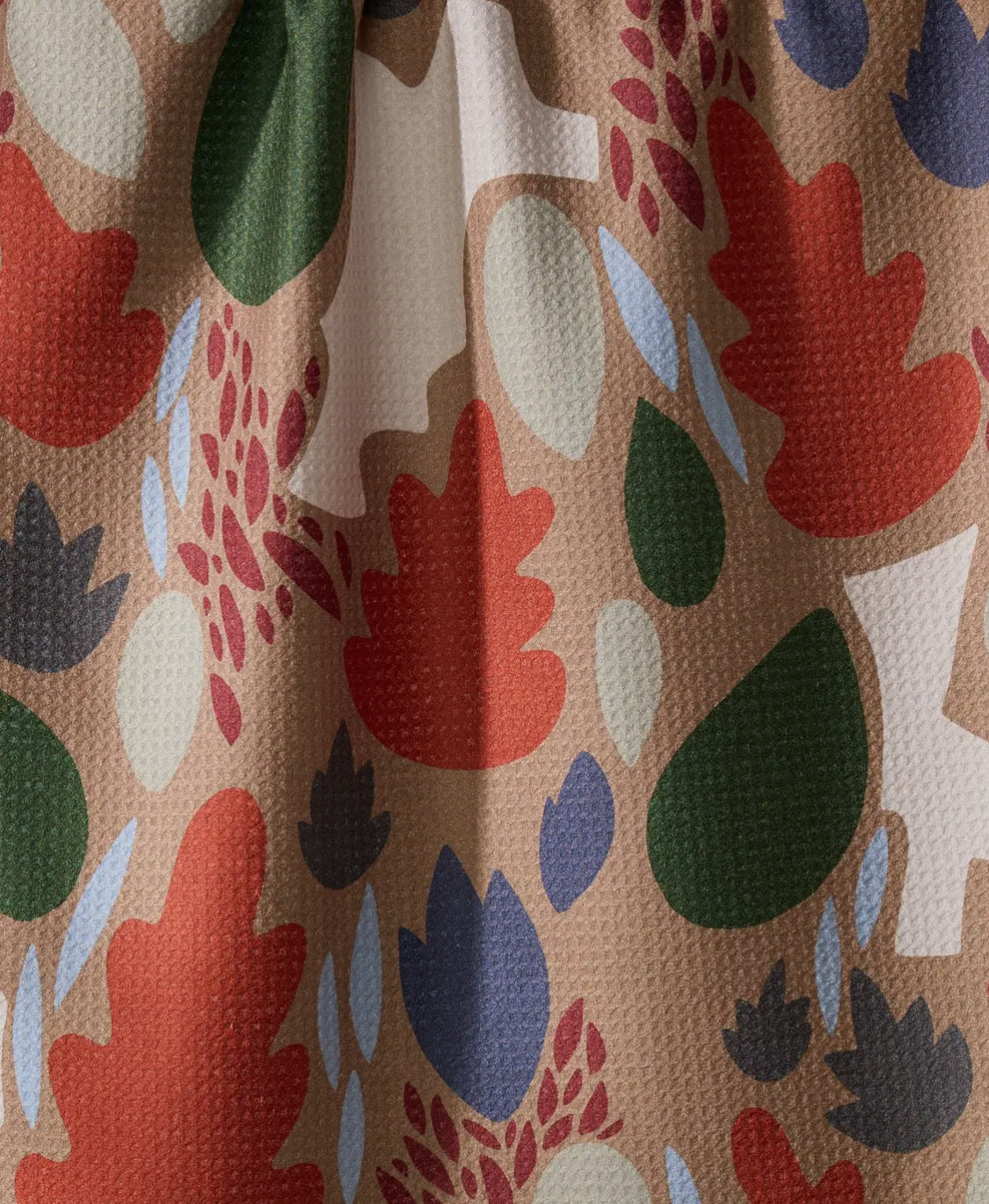 Cut Out Leaves Mocha Tea Towel