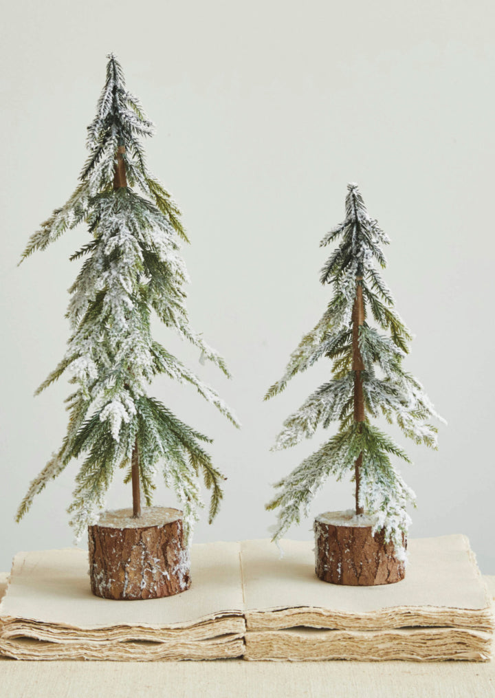 Faux Fir Tree w/Wood Base
