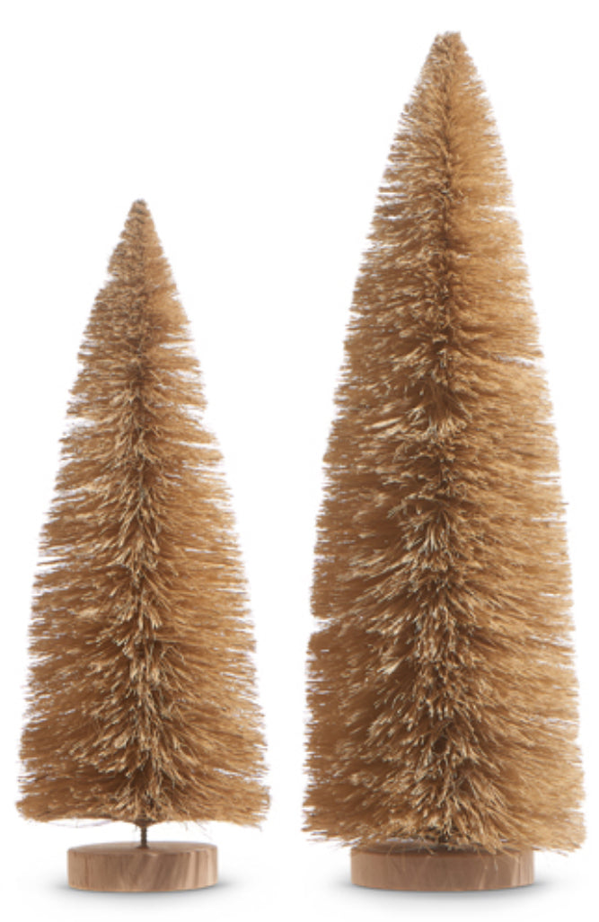 12” Natural Bottle Brush Tree - Christmas