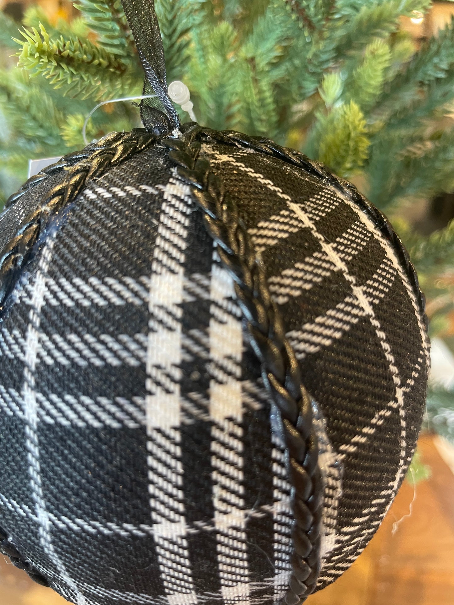 Black/White Checked Ornaments