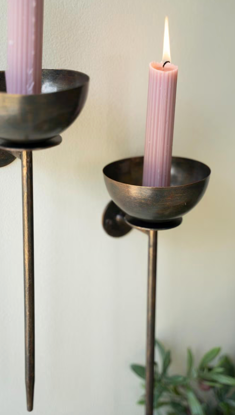 Metal Wall Taper Candle Holder