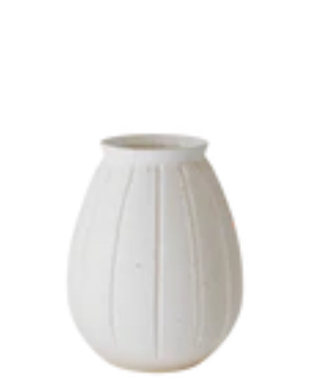 7.75” Matte White Vase