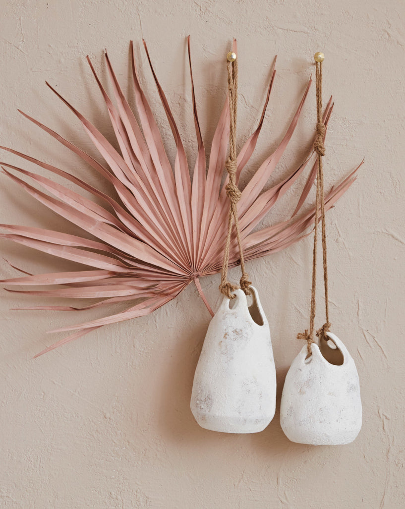 Hanging Coarse Stoneware Planter