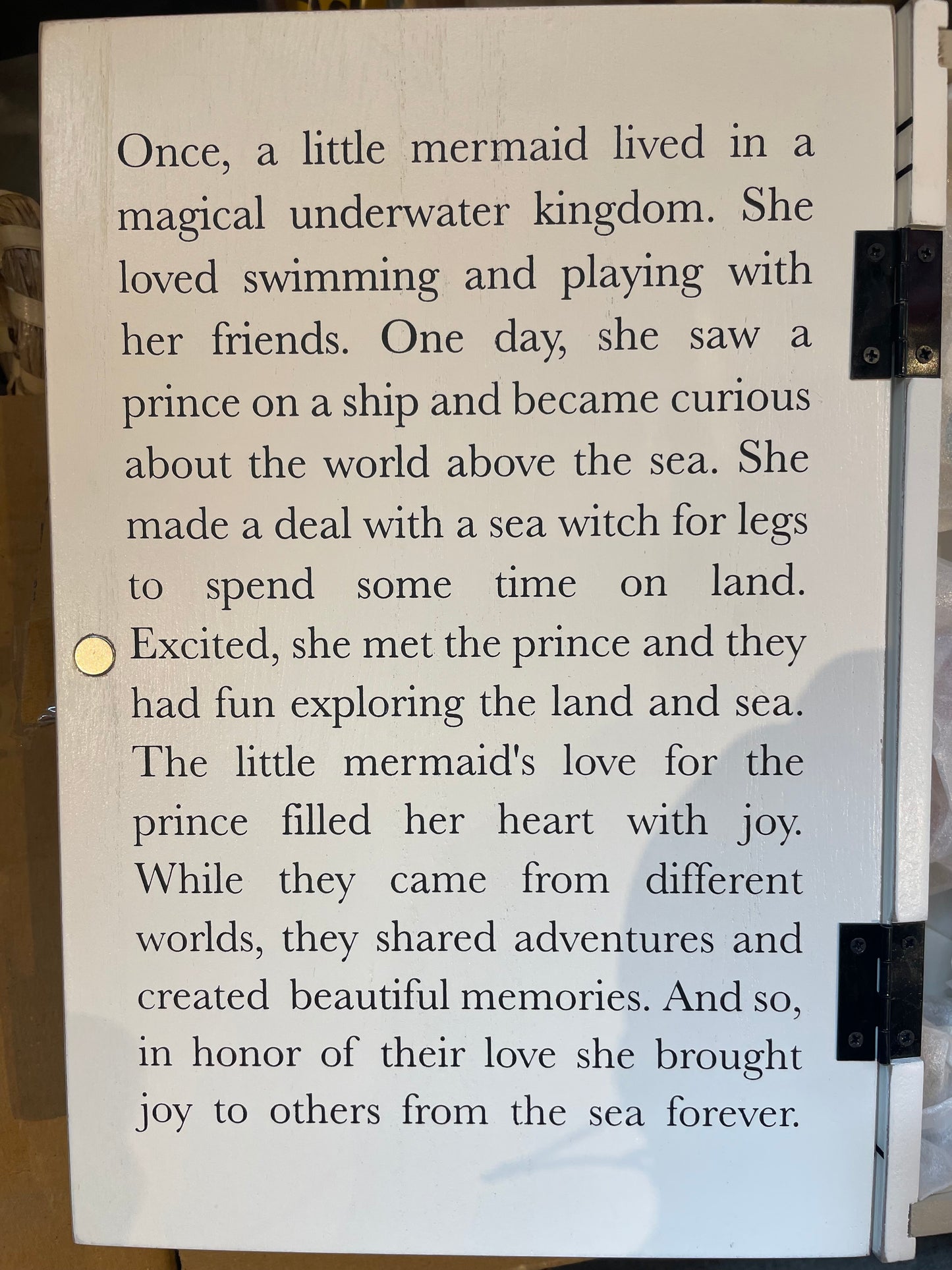 “The Little Mermaid” Wood Story Book