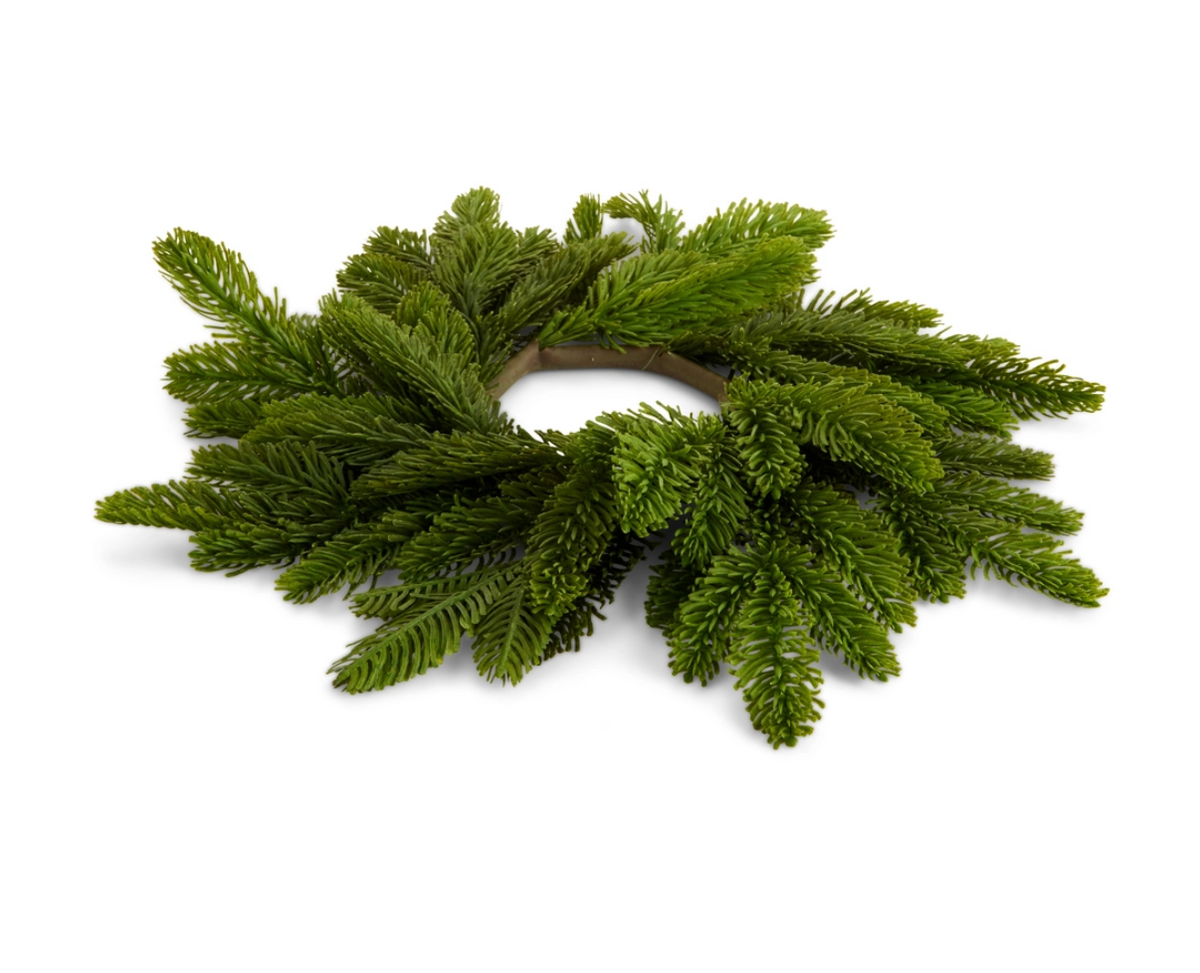16” Cedar Mini Wreath Candle Ring