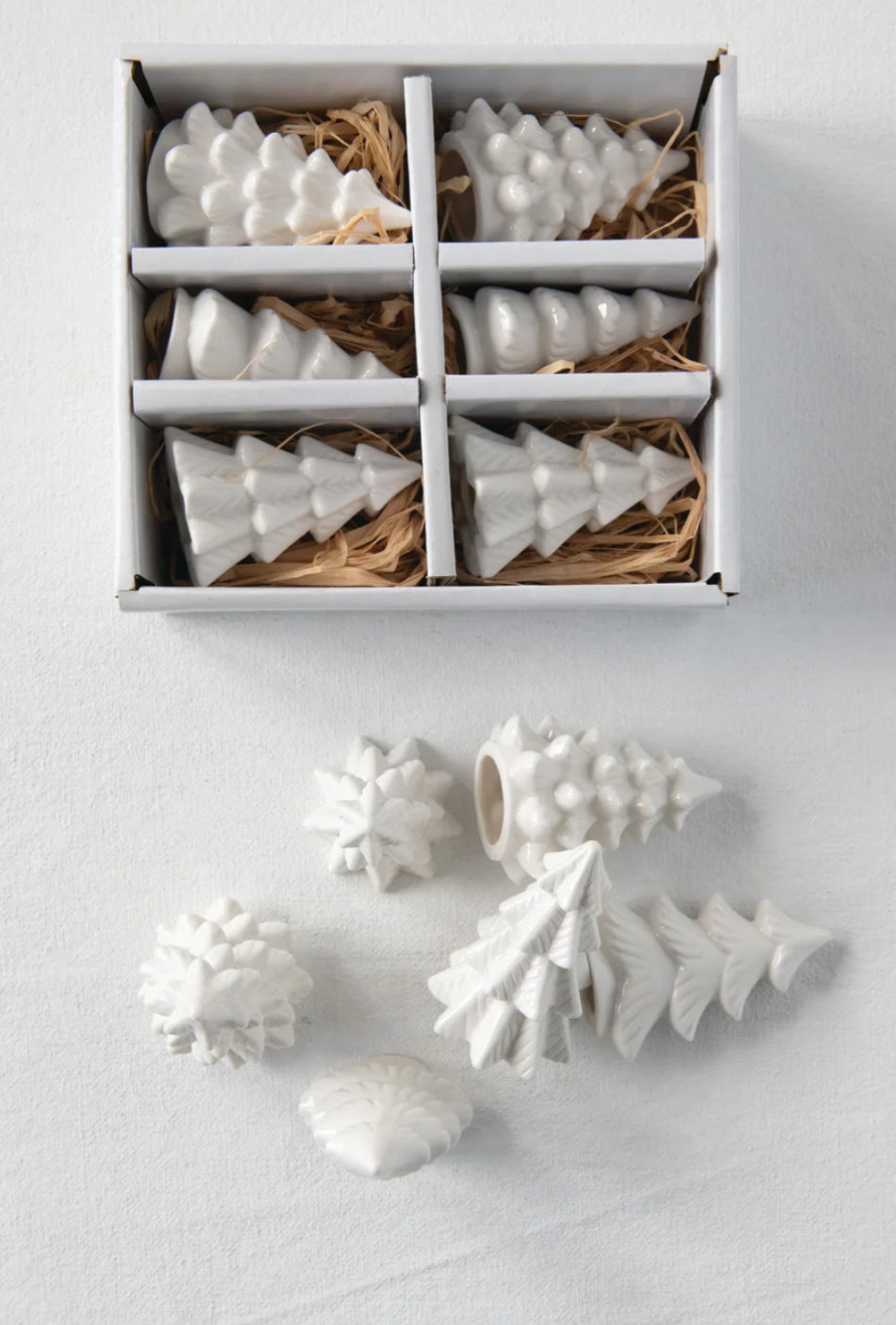 2.5”H White Stoneware Tree