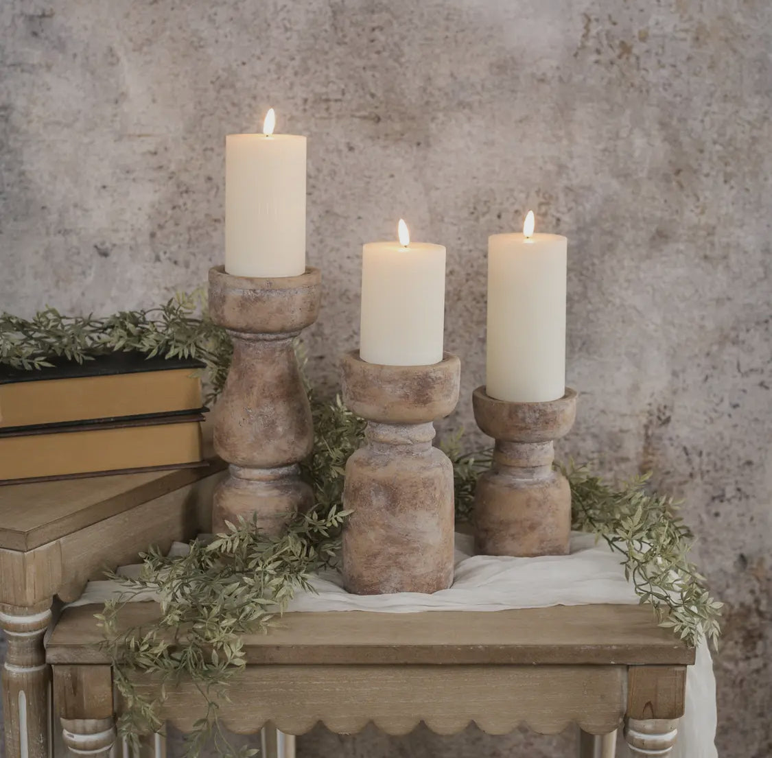 6.5” Terracotta Pillar Candle Holder
