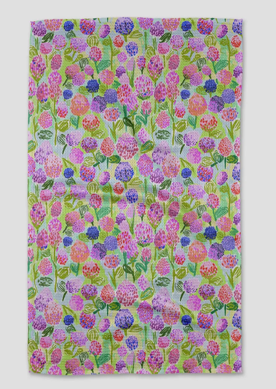 Spring Clovers Tea Towel