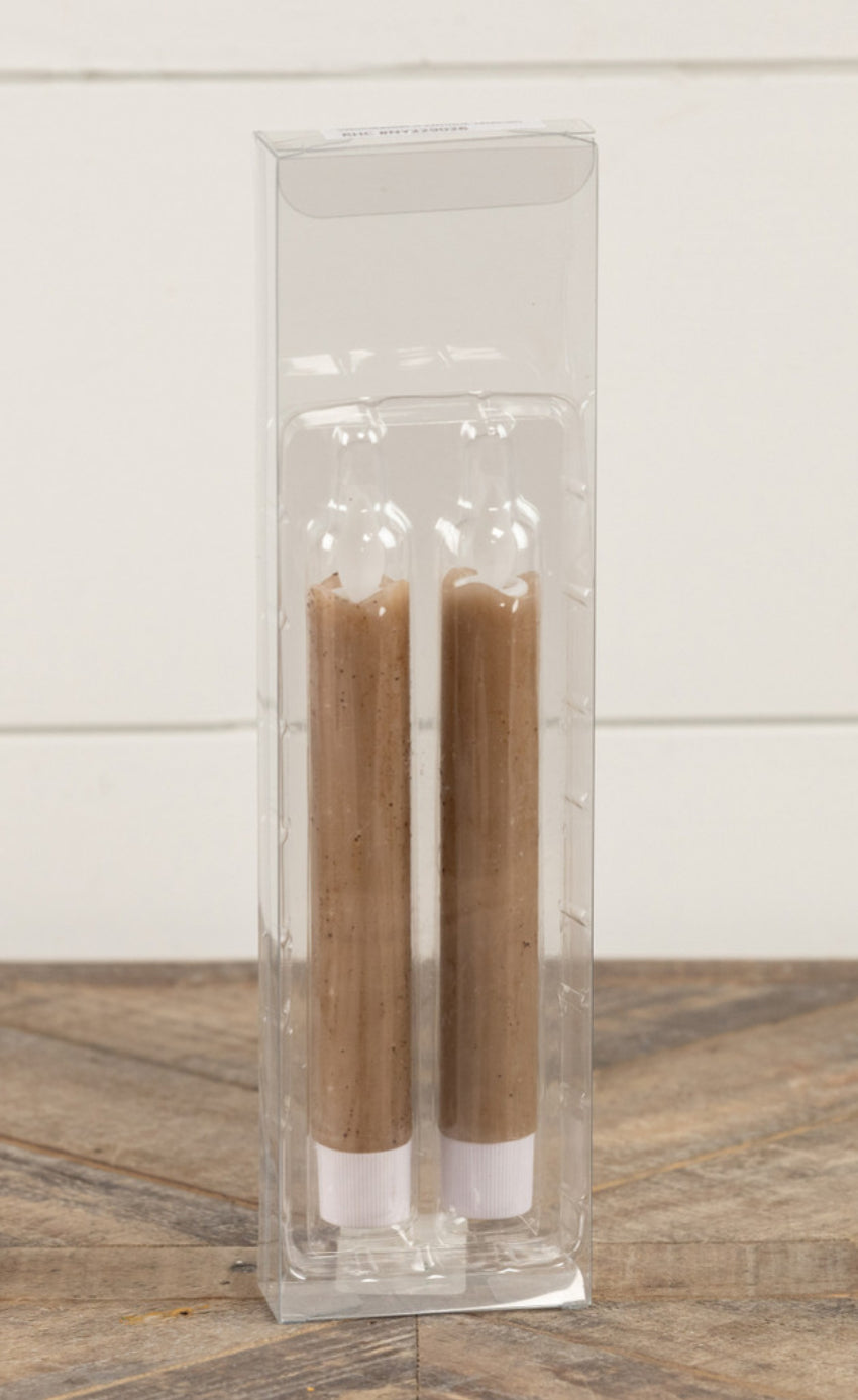 6.75” Moving Flame Beige Taper Candle