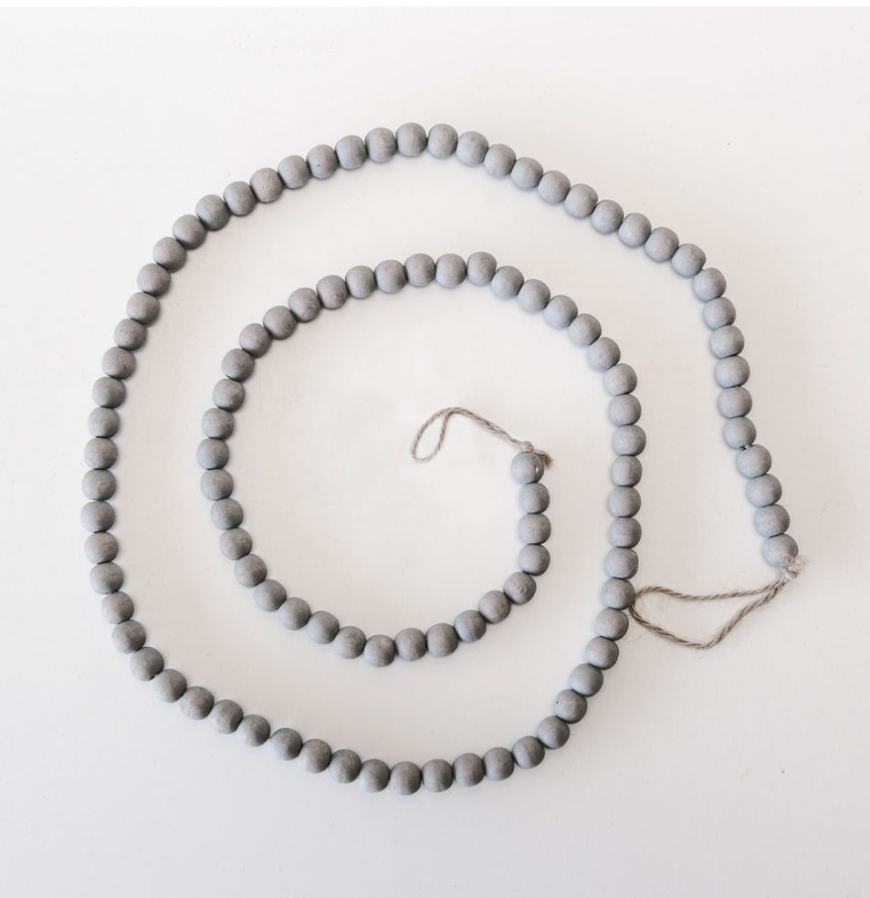 60x.5 Gray Wood Bead Garland