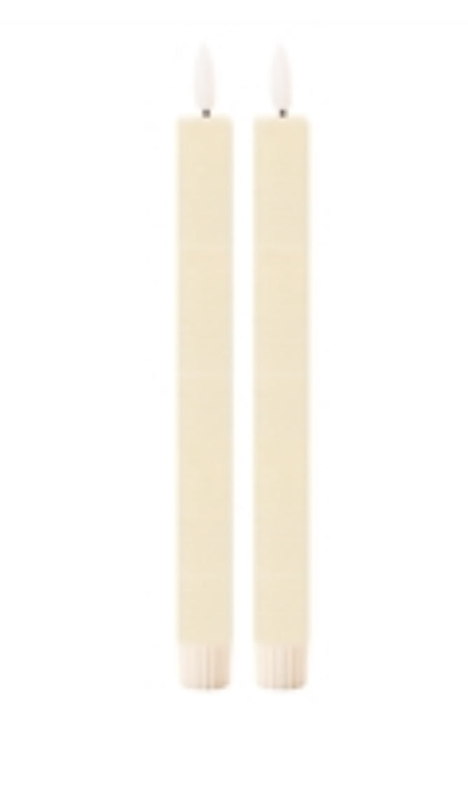 11” FIA Wick Cream Taper Candle-Set/2