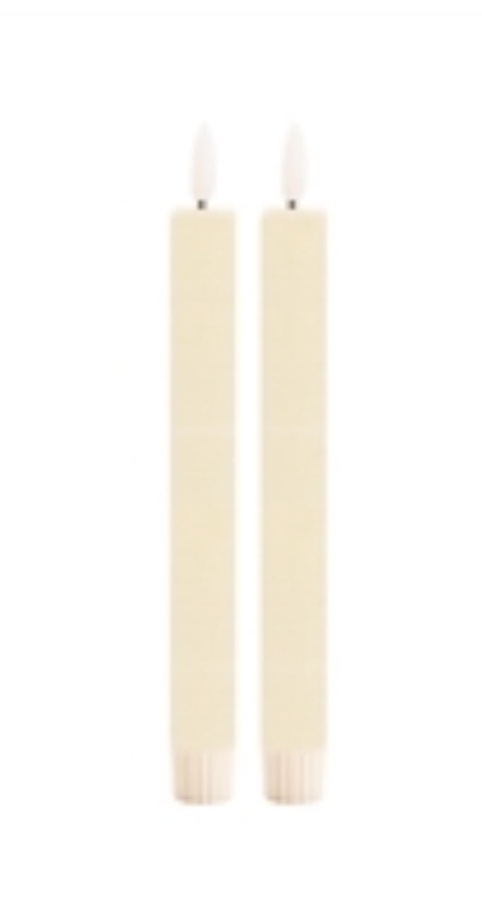 9.5”H Cream FIA Wick Taper Candle