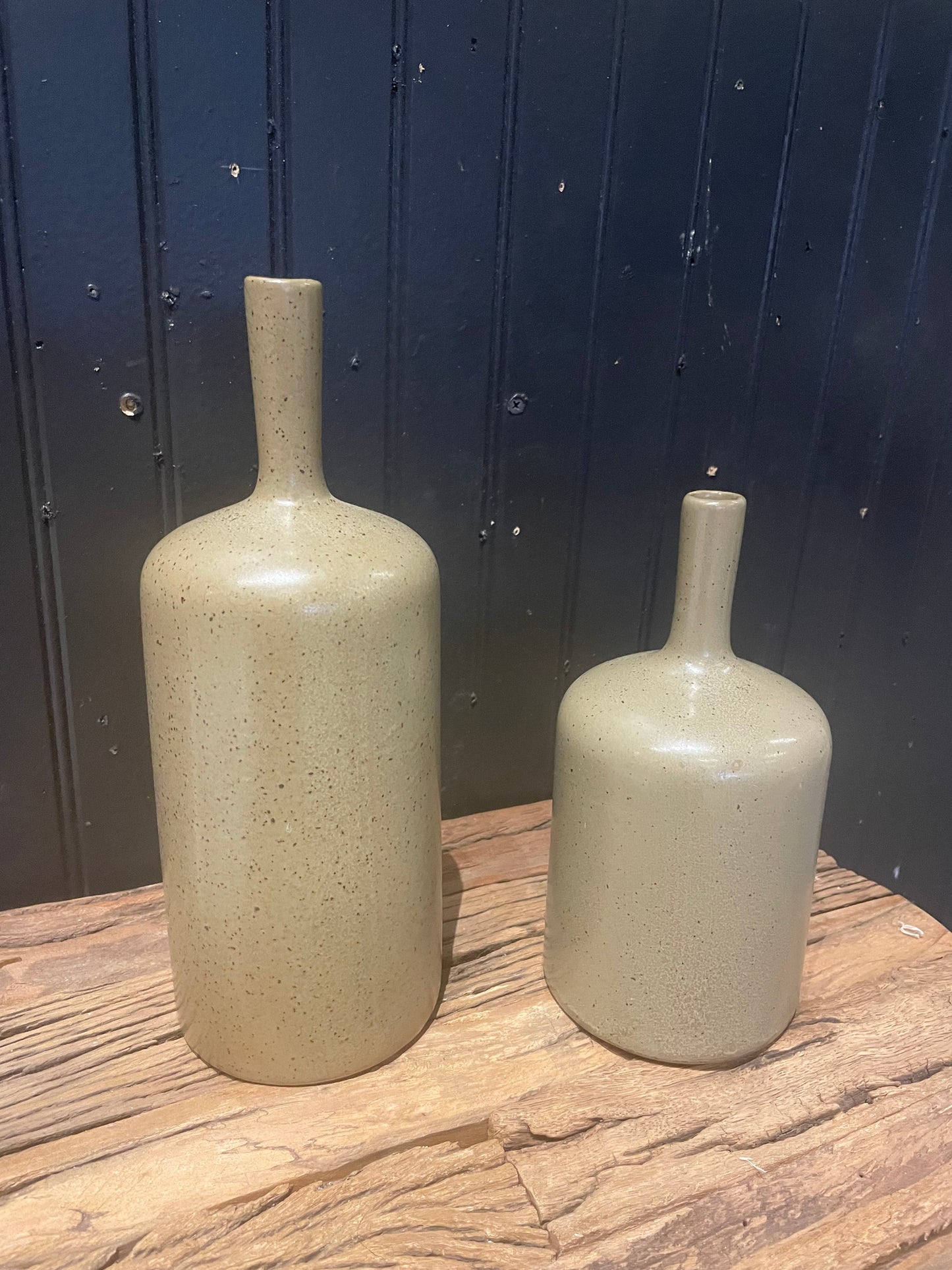7-3/4” Stoneware Vase w/ Reactive Glaze