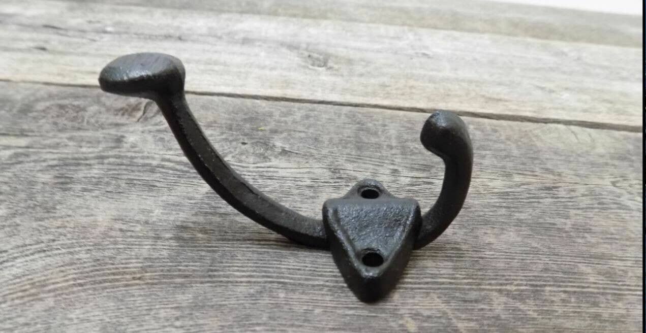 Black Cast Iron U-shape School Hook