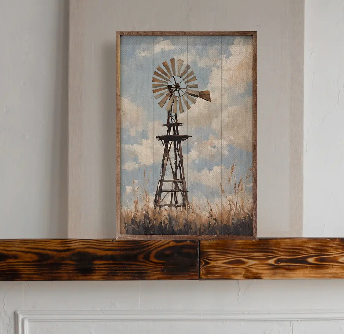 5” x 8” Windmill In Sunny Field
