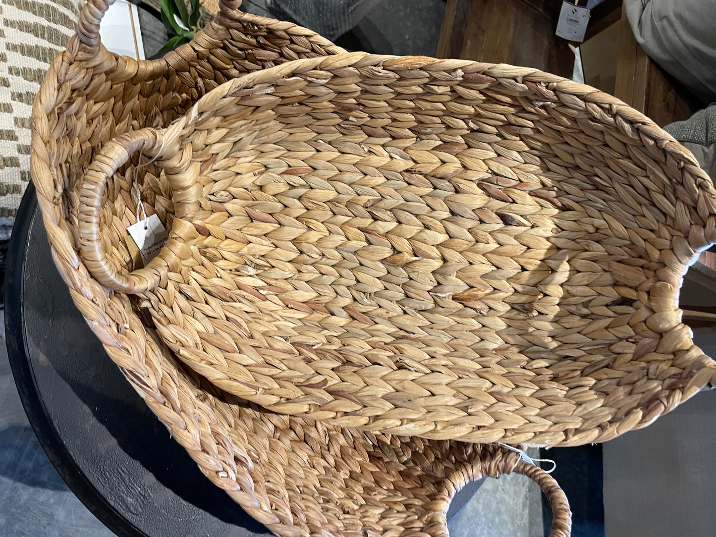 21-3/4”L x 5”H Water Hyacinth Basket-Lg