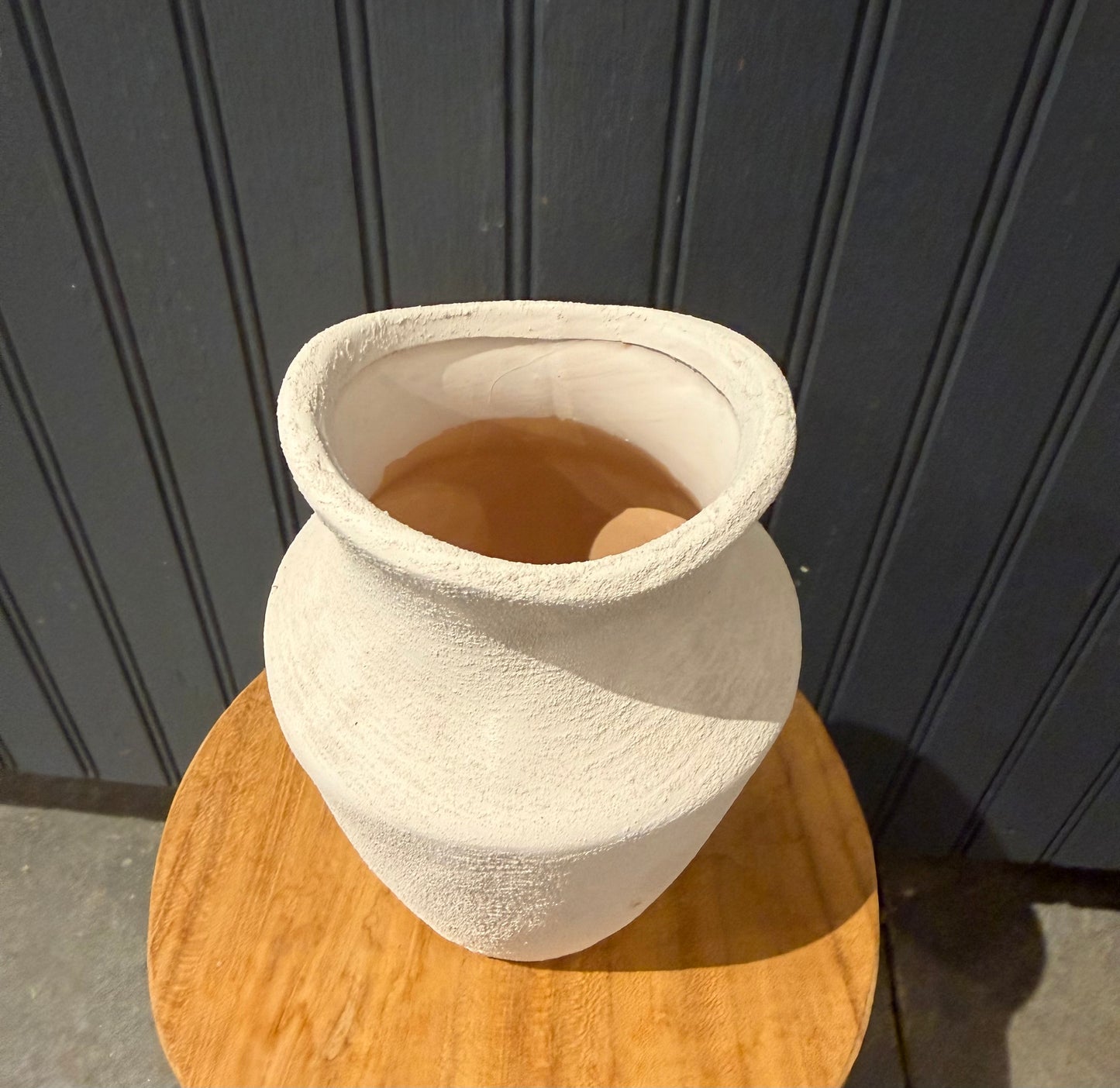 6” Wide Mouth Earthen Vase