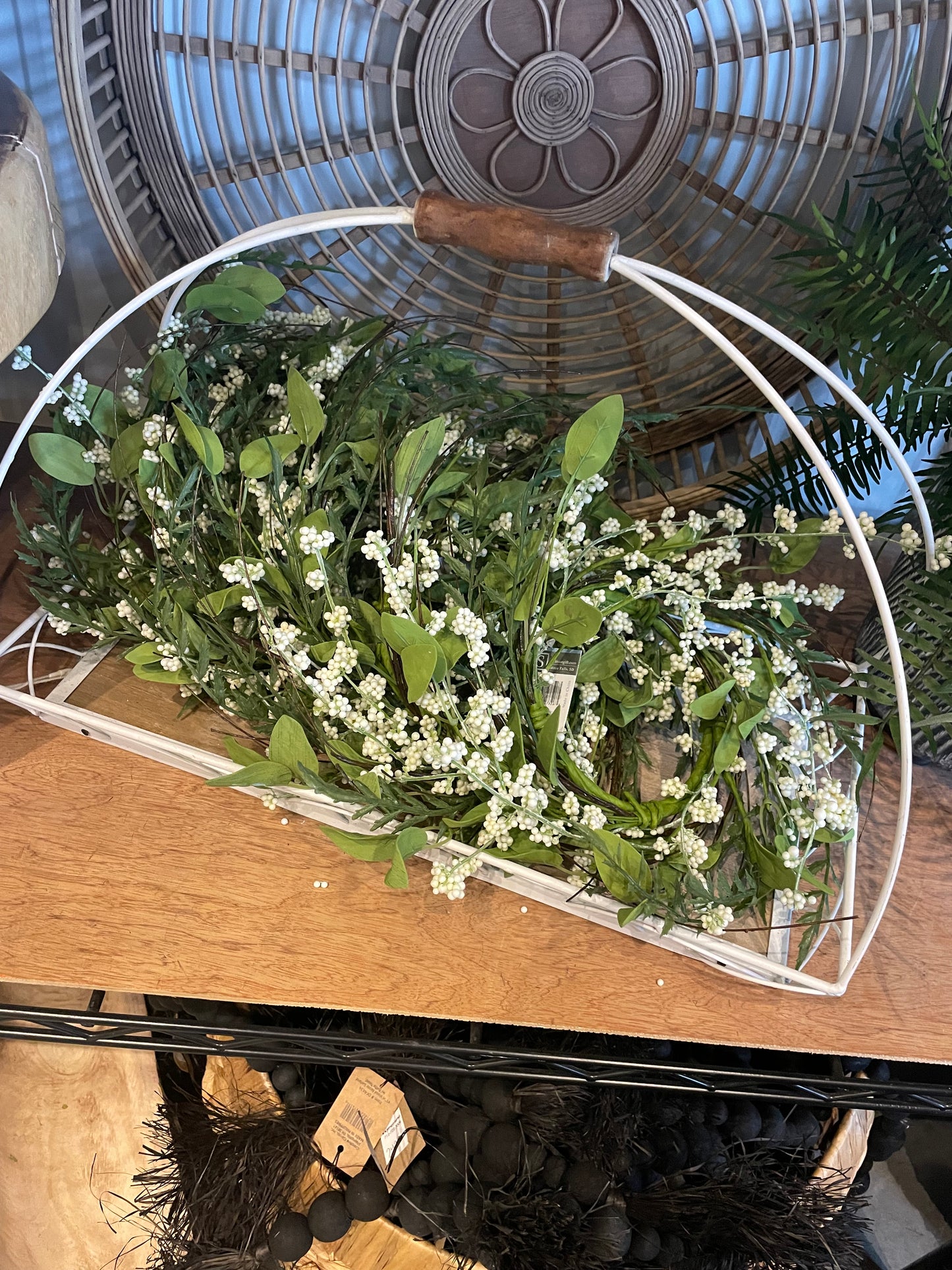 Metal/Wood Tray w/Handle