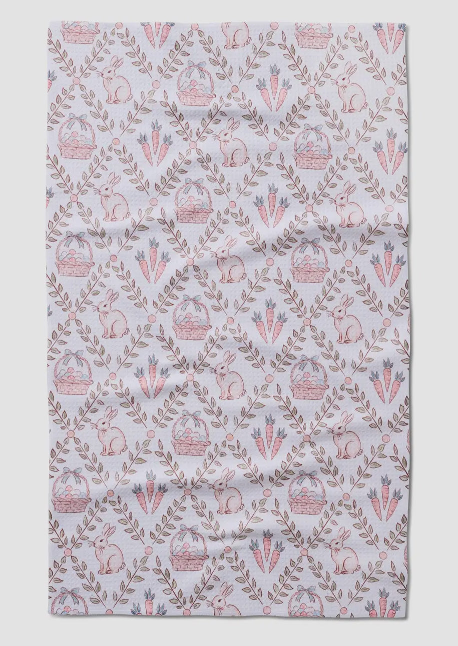 Hopscotch Harvest White Luxe Hand Towel