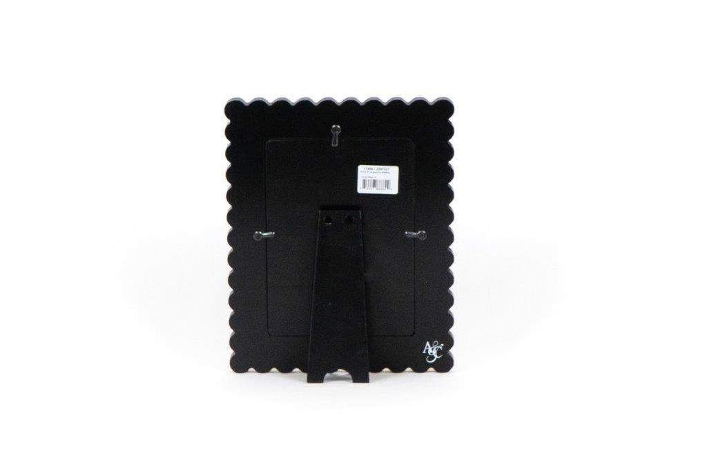 Wood Scallop photo frame for 5x7 pic, black - 17026