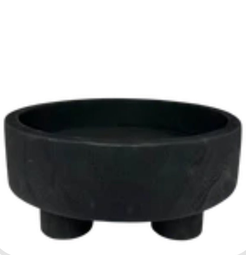 21” Black Wood Tray w/ Legs