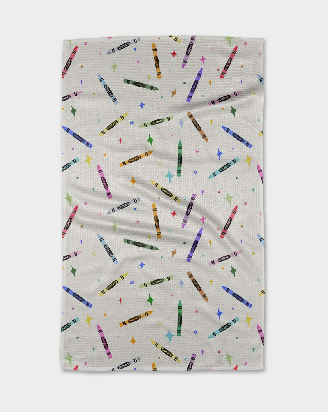 Colored Crayons Tea Towel