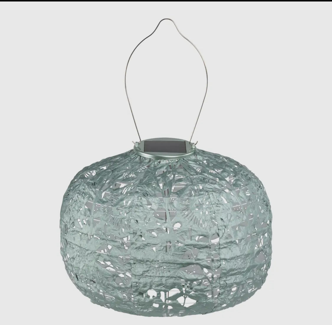 Stella Square Sunflower 11” Solar Lantern-Sage