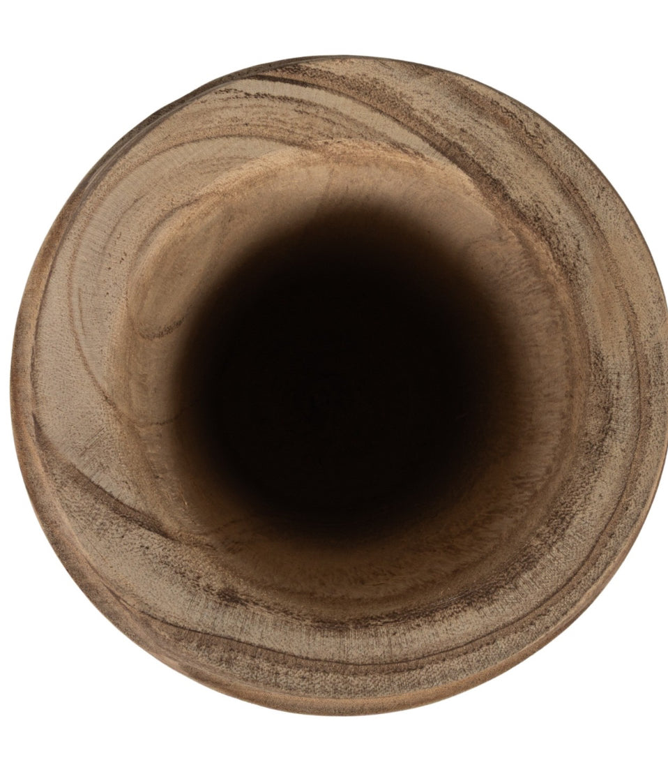 Decorative Carved Paulownia Wood Vase