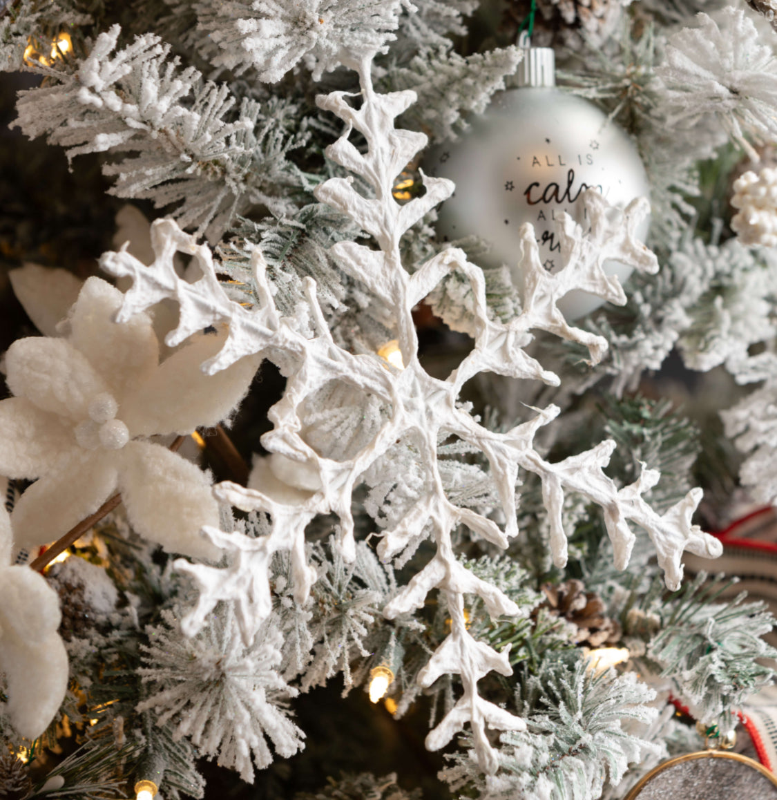 White Snowflake Ornament-Large