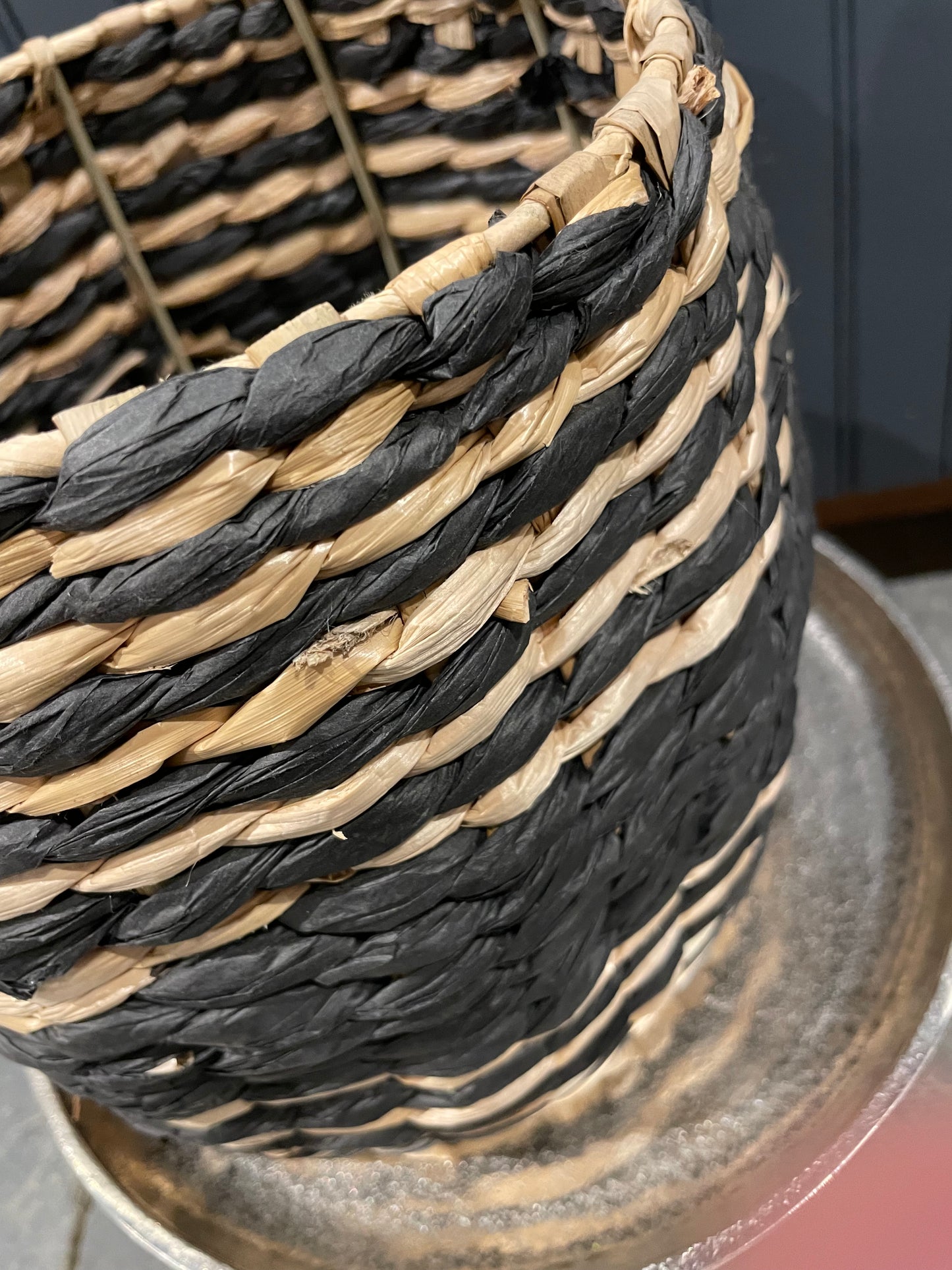 Black and tan basket