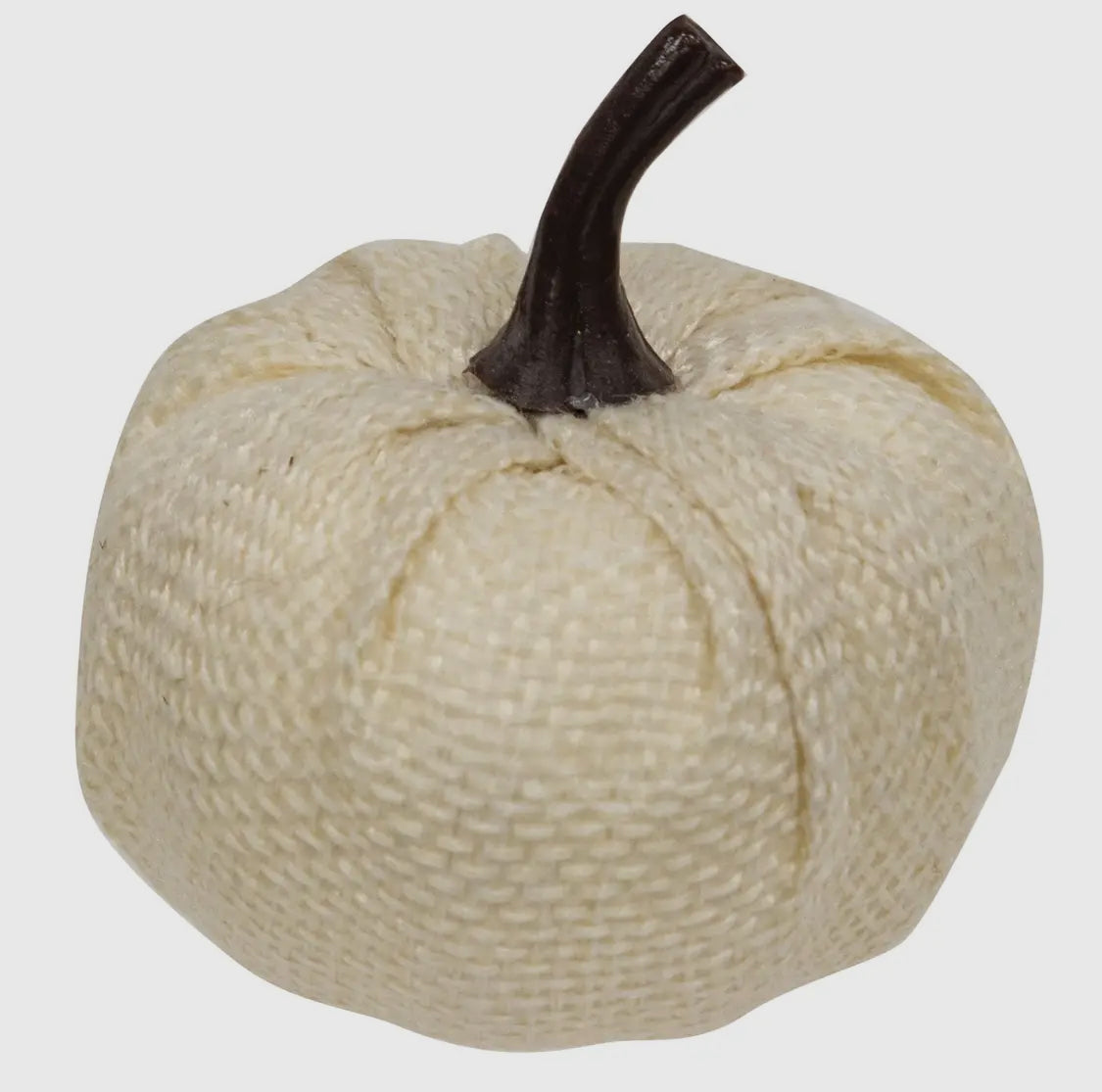 Cream & Gray Burlap Pumpkins set/9