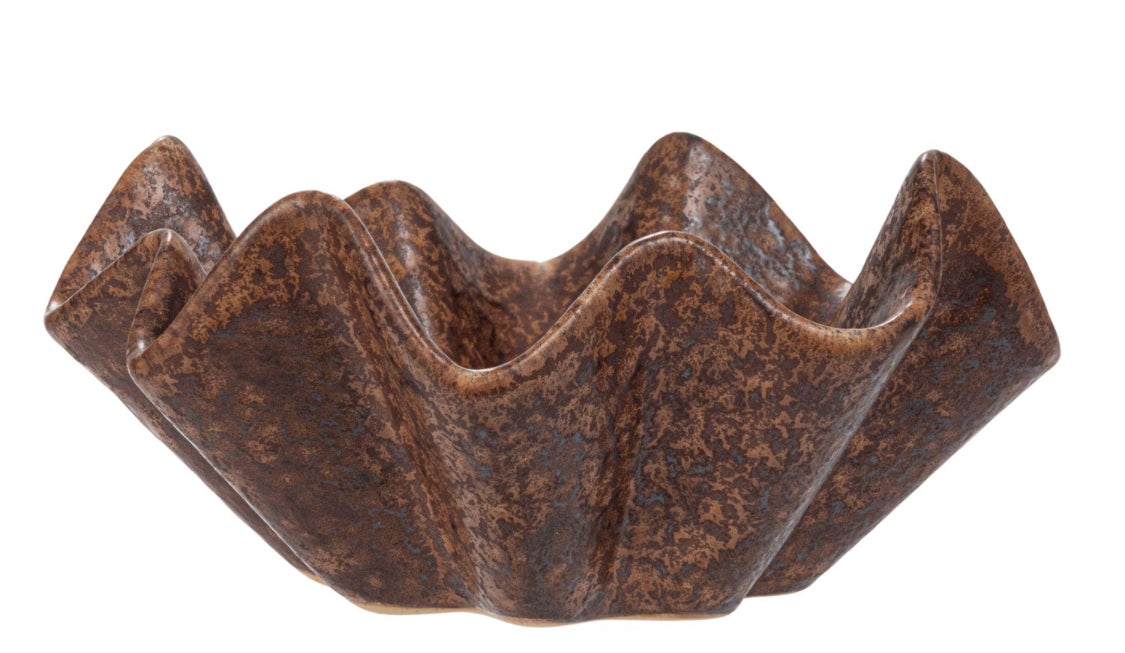 Stoneware Pleated Dish